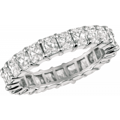 Platinum Radiant Diamond Eternity Ring