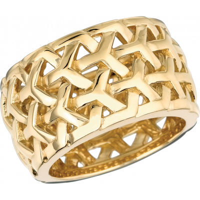 18kt Yellow Gold Y Knot Large Ring