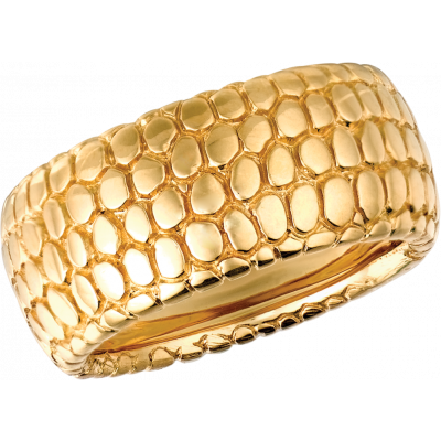 18kt Yellow Gold Snake Skin Ring