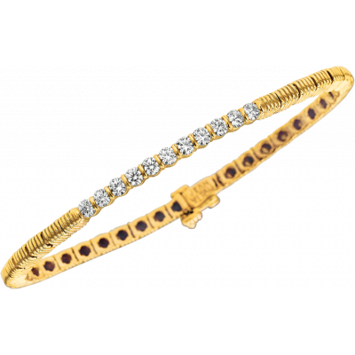 18kt Yellow Gold Bars D'Or 11 Diamond Bracelet