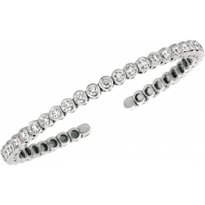 18kt White Gold Diamond Spring Bracelet
