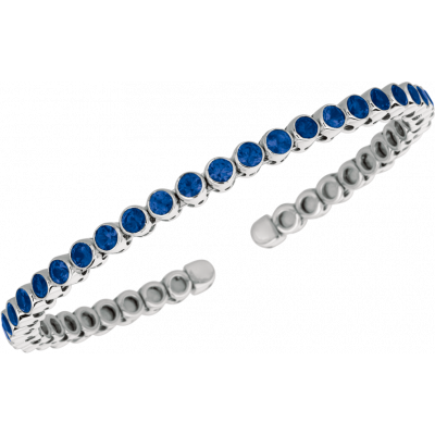 18kt White Gold Sapphire Spring Bracelet