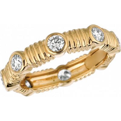 18kt Yellow Gold Bars D'Or Eternity Ring
