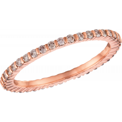 18kt Rose Gold Pink Diamond Minilok Eternity Ring