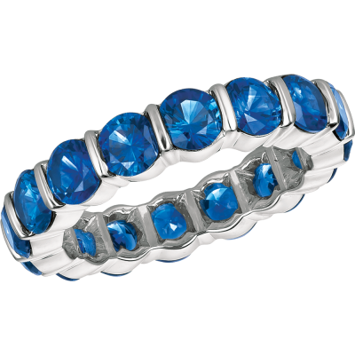 Platinum Gemlok Sapphire Eternity Ring