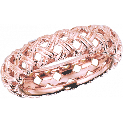 18kt Rose Gold Vannerie Band Ring