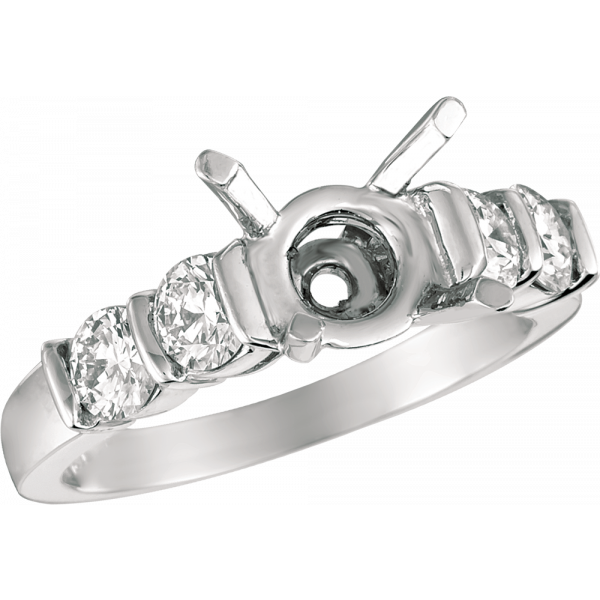 Platinum Gemlok Diamond Engagement Ring