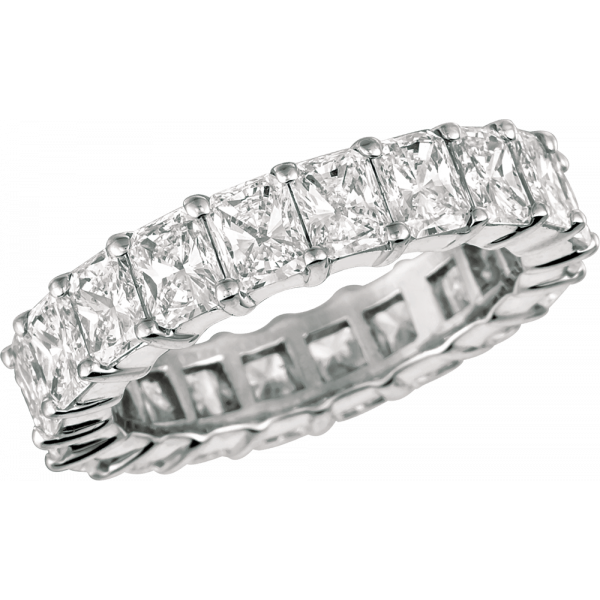 Platinum Radiant Diamond Eternity Ring