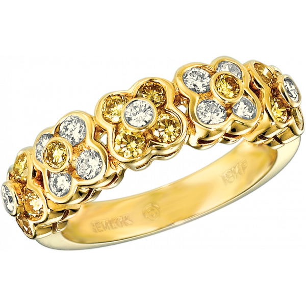 18kt Yellow Gold Petite Fleur Ring