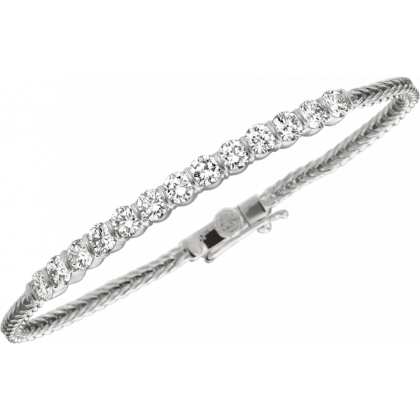 Platinum Gemlok 11 Diamond Bracelet