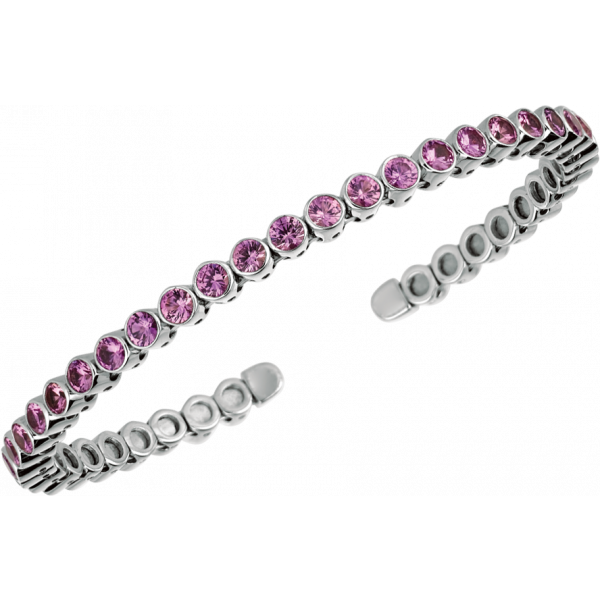 18kt White Gold Pink Sapphire Spring Bracelet