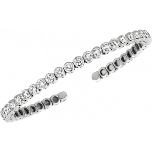 18kt White Gold Diamond Spring Bracelet