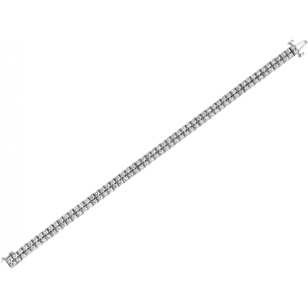 Platinum Gemlok 2 Row Diamond Bracelet