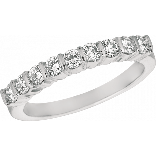 Platinum Gemlok 11 Stone Ring