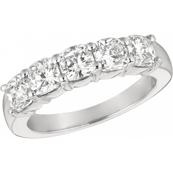 Platinum Prong Set 5 Stone ring