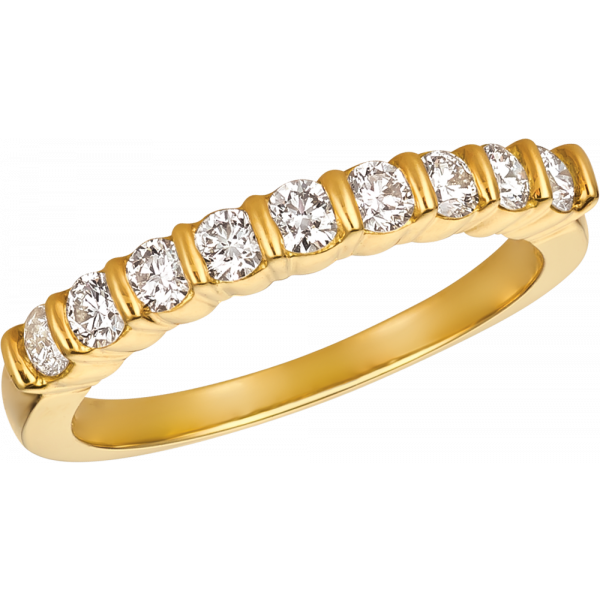 18kt Yellow Gold Gemlok 9 Stone Ring