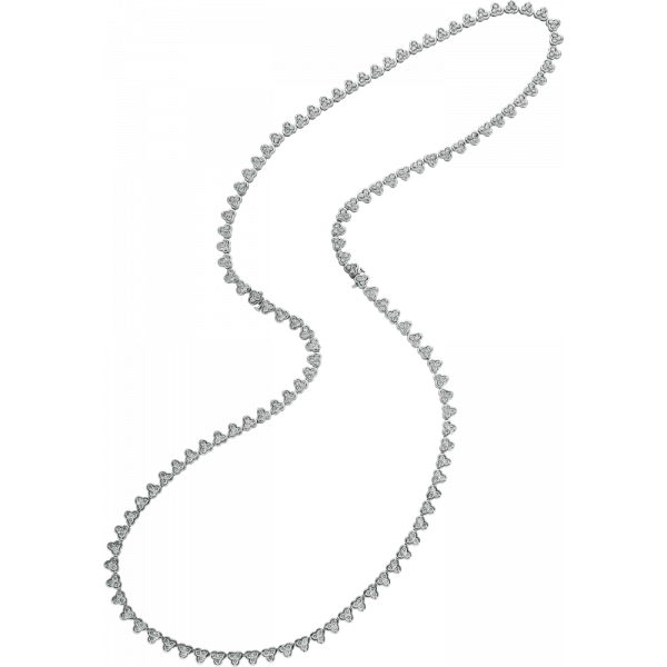 18kt White Gold Opera Length Diamond Necklace
