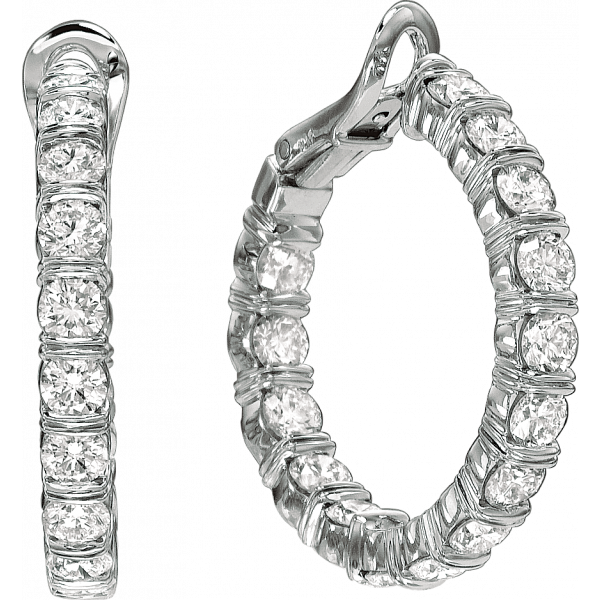 Platinum Gemlok Diamond Hoop