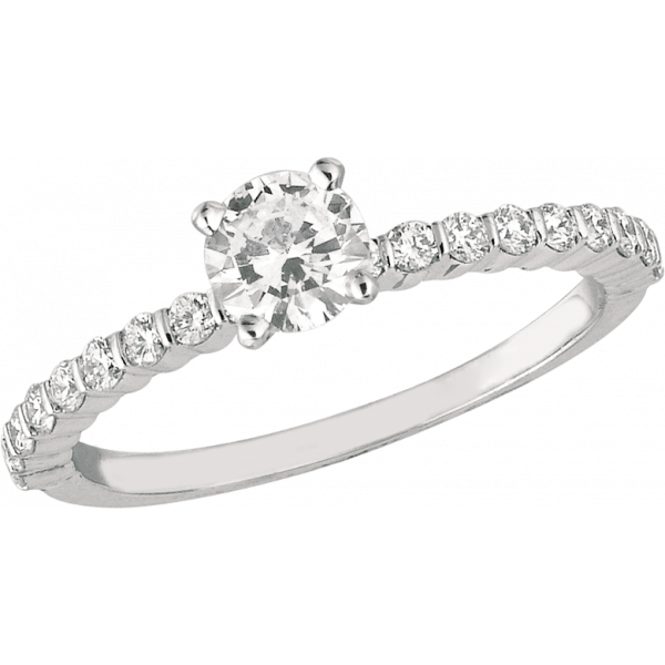 18kt White Gold Minilok Diamond Engagement Ring
