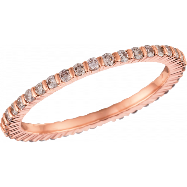 18kt Rose Gold Pink Diamond Minilok Eternity Ring