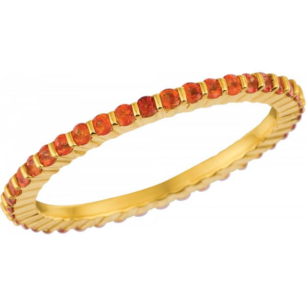 18kt Yellow Gold Poppy Topaz Minilok Eternity Ring