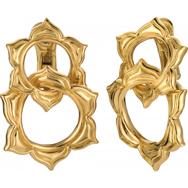 18kt Yellow Gold Soleil Double Earring