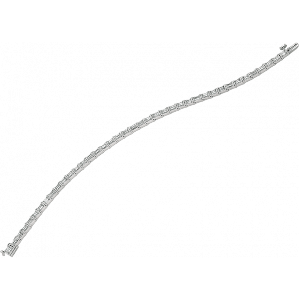 Platinum Gemlok Baguette Diamond Bracelet